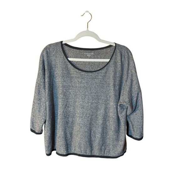 Eileen Fisher Cotton Linen Blend 3/4 Sleeves Knit Top Sz M minimalist lagenlook - Picture 8 of 8